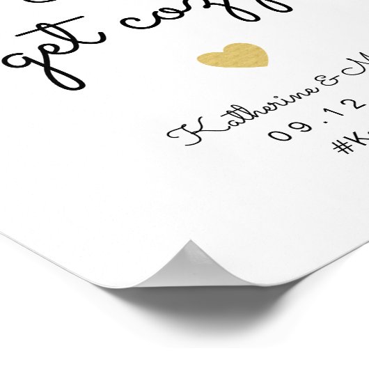 Neem er eentje en profiteer van Cozy Wedding Blank Poster (Hoek)