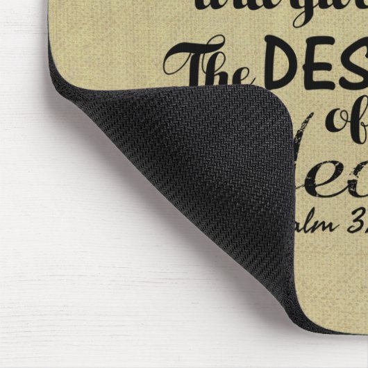 Neem genoegen in de Lord Psalm 37 4 Bijbelverse Muismat (Hoek)