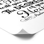 Neem genoegen in de Lord Psalm 37 4 Bijbelverse Poster (Hoek)