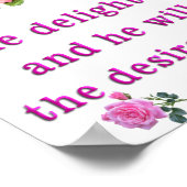 Neem genoegen in het Poster Lord Psalms 37:4 (Hoek)