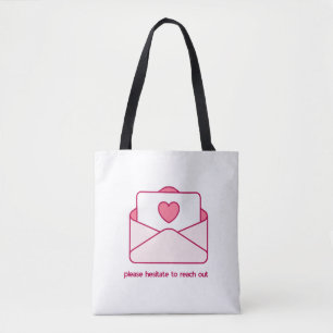 Neem gerust de tijd om contact op te nemen Roze En Tote Bag