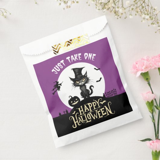 Neem gewoon een halloween zwarte kat snoep buit ta bedankzakje (Gezegeld)