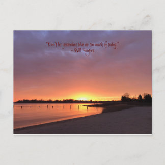 Neem gisteren niet te veel op briefkaart