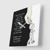 Neem Gods hand Vierkante Klok (Hoek)