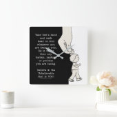 Neem Gods hand Vierkante Klok (Huis)