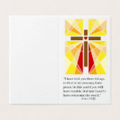 Neem hart gebedskaart kaart (Buitenkant ongevouwen)