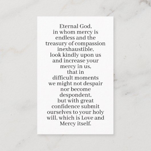 Neem hart gebedskaart visitekaartje (Achterkant)