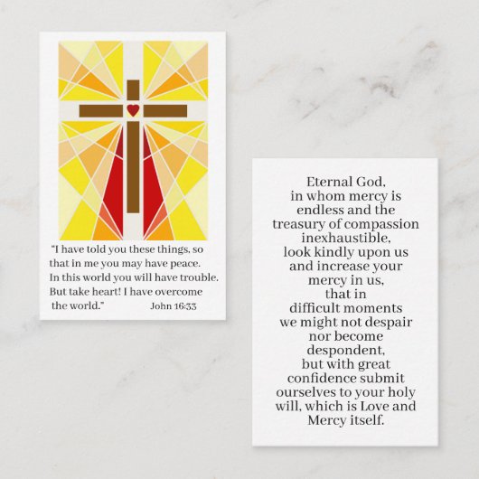 Neem hart gebedskaart visitekaartje (Voorkant / Achterkant)