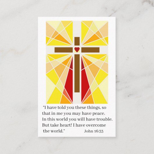 Neem hart gebedskaart visitekaartje (Voorkant)