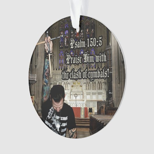 Neem hem op met de Clash of Cymbals Ornament (voorkant)