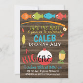 Neem het aas een grote een 1e verjaardag uitnodigi kaart (Voorkant)