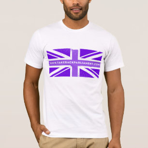 Neem het Achtervlag, de witte t-shirt van het man