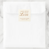 Neem het Baby shower 'Home Smore Love Elegant Ivor Vierkante Sticker (Tas)
