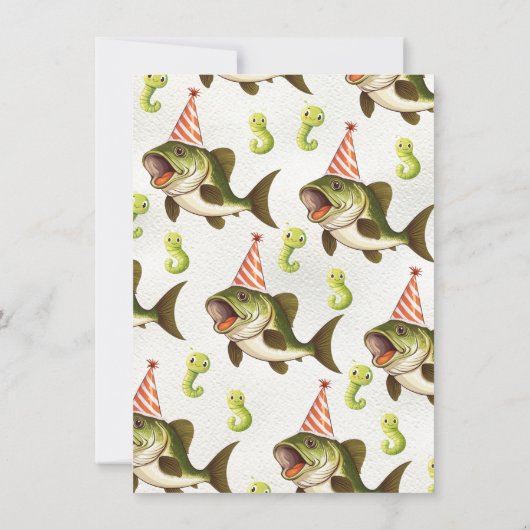 Neem het Bait Geviste verjaardagsfeestje Kaart (Achterkant)