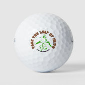 Neem het blad van FAITH Shamrock green style Golfballen (Voorkant)