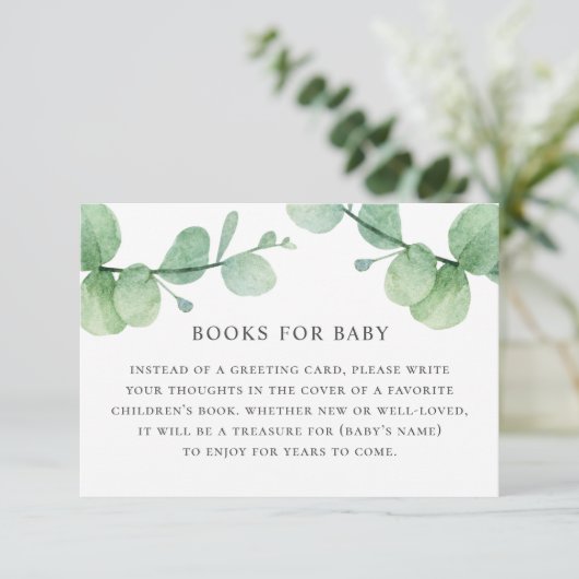 Neem het boek mee voor baby aanvraag. Waterverf eu Informatiekaartje (Staand voorkant)