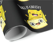 Neem het Cheesy Funny Food Pun Dark BG Cadeaupapier (Rol Hoek)