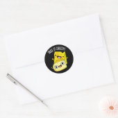 Neem het Cheesy Funny Food Pun Dark BG Ronde Sticker (Envelop)