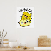 Neem het Cheesy Funny Food Pun Poster (Keuken)