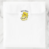 Neem het Cheesy Funny Food Pun Ronde Sticker (Tas)