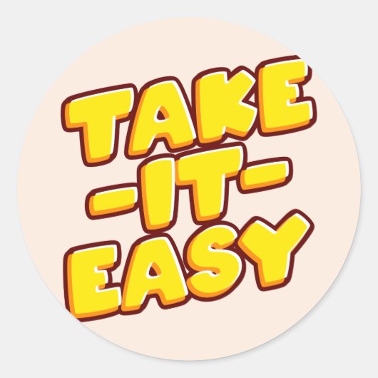 Neem het Easy Classic Round Sticker (Voorkant)
