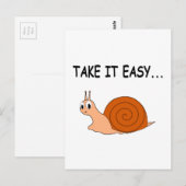 Neem het Easy Cute Cartoon Snail Briefkaart (Voorkant / Achterkant)