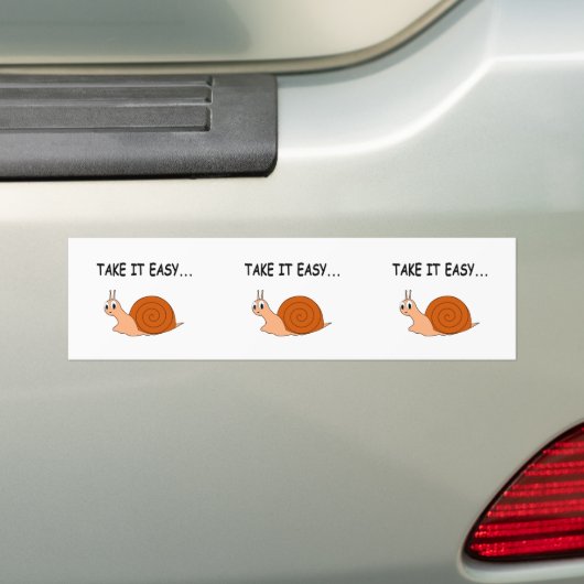 Neem het Easy Cute Cartoon Snail Bumpersticker (Op auto)