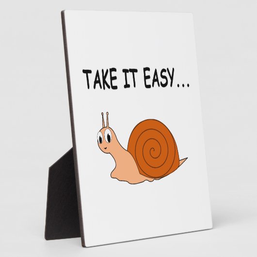 Neem het Easy Cute Cartoon Snail Fotoplaat (Zijkant)