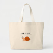 Neem het Easy Cute Cartoon Snail Grote Tote Bag (Voorkant)
