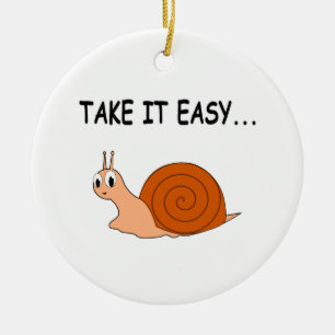 Neem het Easy Cute Cartoon Snail Keramisch Ornament