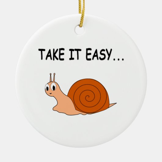 Neem het Easy Cute Cartoon Snail Keramisch Ornament (Voorkant)