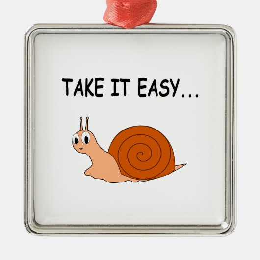 Neem het Easy Cute Cartoon Snail Metalen Ornament (Voorkant)