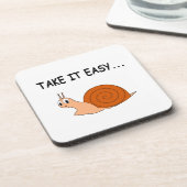 Neem het Easy Cute Cartoon Snail Onderzetter (Linkerzijde)