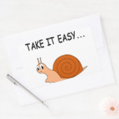 Neem het Easy Cute Cartoon Snail Rechthoekige Sticker (Envelop)