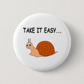 Neem het Easy Cute Cartoon Snail Ronde Button 5,7 Cm (Voorkant)