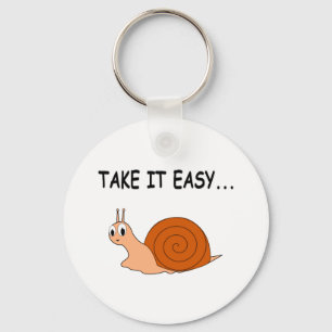 Neem het Easy Cute Cartoon Snail Sleutelhanger