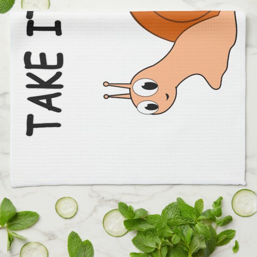 Neem het Easy Cute Cartoon Snail Theedoek (Gevouwen)