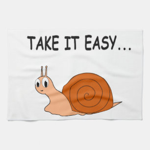 Neem het Easy Cute Cartoon Snail Theedoek