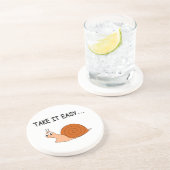 Neem het Easy Cute Cartoon Snail Zandsteen Onderzetter (Zijkant)