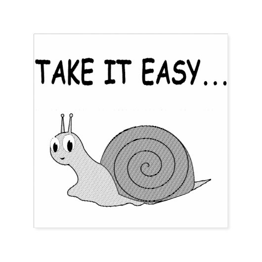 Neem het Easy Cute Cartoon Snail Zelfinktende Stempel (Design)