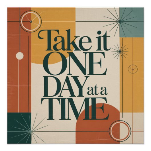 Neem het één dag tegelijk perfect poster (Voorkant)