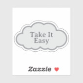Neem het Eenvoudig - Herkenbare Cloud Sticker (Vel)
