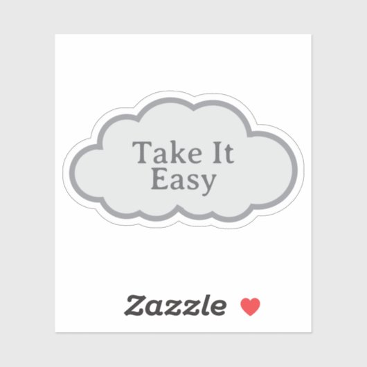 Neem het Eenvoudig - Herkenbare Cloud Sticker (Vel)