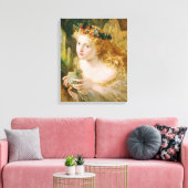 Neem het eerlijke gezicht van de  Kunst van Vrouw Canvas Afdruk (Insitu (Woonkamer))