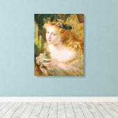 Neem het eerlijke gezicht van de  Kunst van Vrouw Canvas Afdruk (Insitu (Houten vloer))