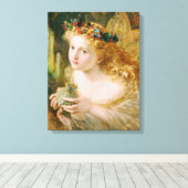 Neem het eerlijke gezicht van de Kunst van Vrouw Canvas Afdruk (Insitu (Houten vloer))