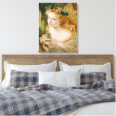 Neem het eerlijke gezicht van de Kunst van Vrouw Canvas Afdruk (Insitu (Slaapkamer))