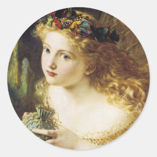 Neem het eerlijke gezicht van de vrouw ronde sticker