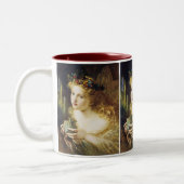 Neem het eerlijke gezicht van de vrouw tweekleurige koffiemok (Links)