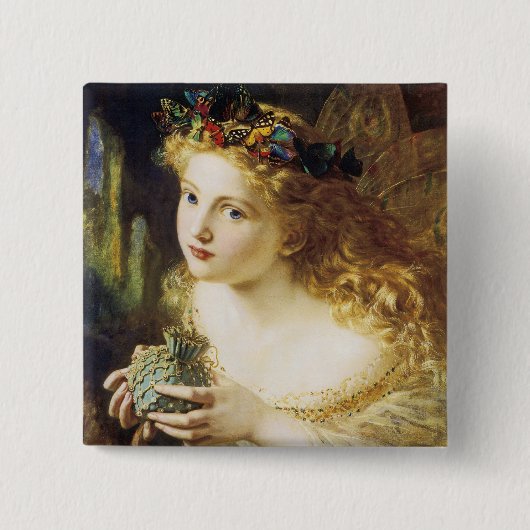 Neem het eerlijke gezicht van de vrouw vierkante button 5,1 cm (Voorkant)